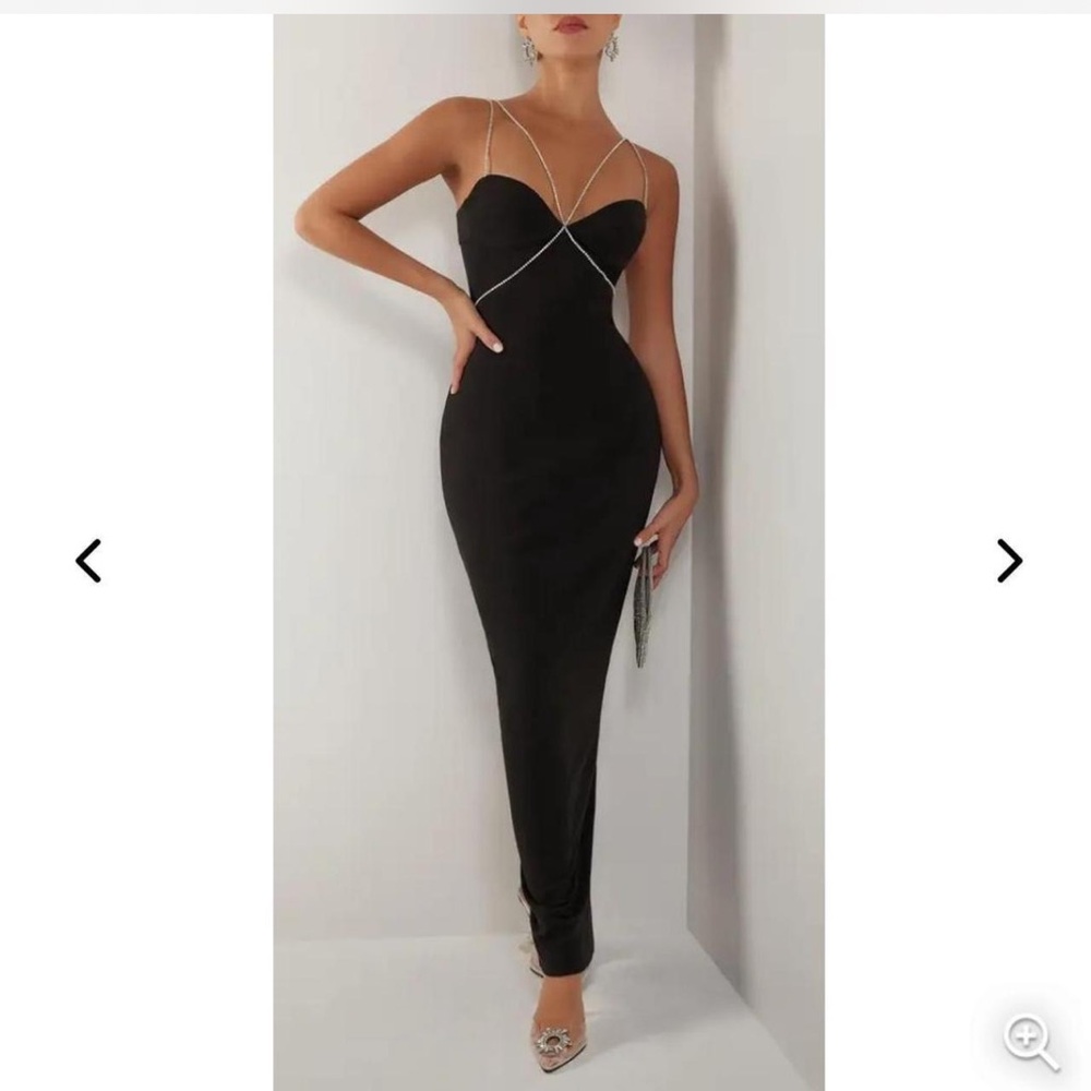 Chic Black Maxi Dress with Spaghetti Straps